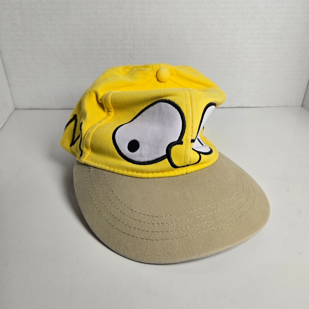The Simpsons Hat Mens Fitted One Size Yellow Homer Embroidered Universal Studios